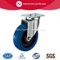 85mm Plate Swivel Blue Elastic Rubber Caster